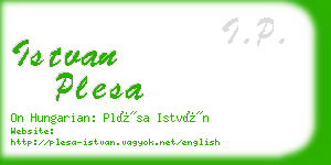 istvan plesa business card